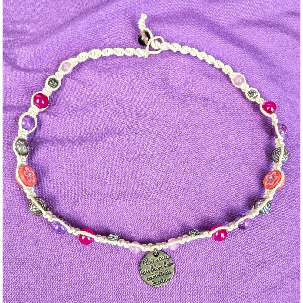 William Shakespeare Quote Necklace Meaningful Jewelry Hand made Twine beads
